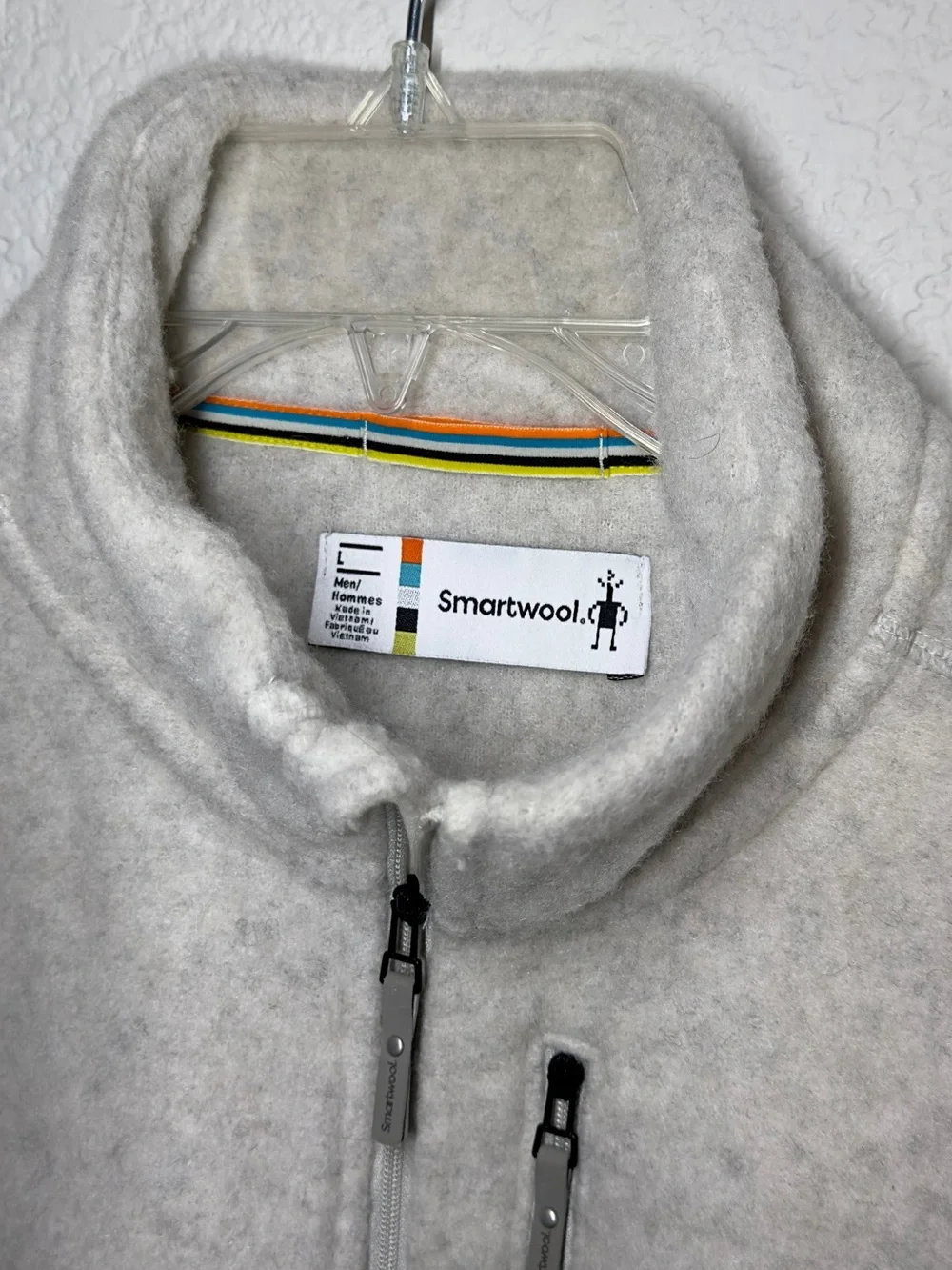 Smartwool Men's Light Gray Full-Zip Fleece Jacket